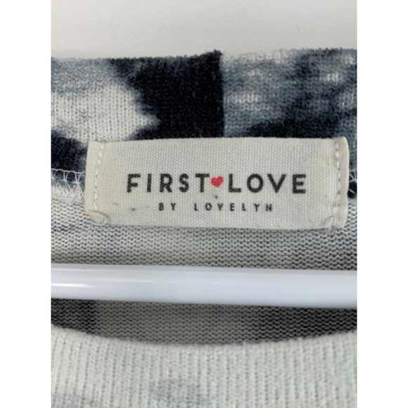 First Love By Lovelyn Tie-Dye Long Sleeve Top Sweatshirt Long Line Large 7566 - Picture 3 of 7